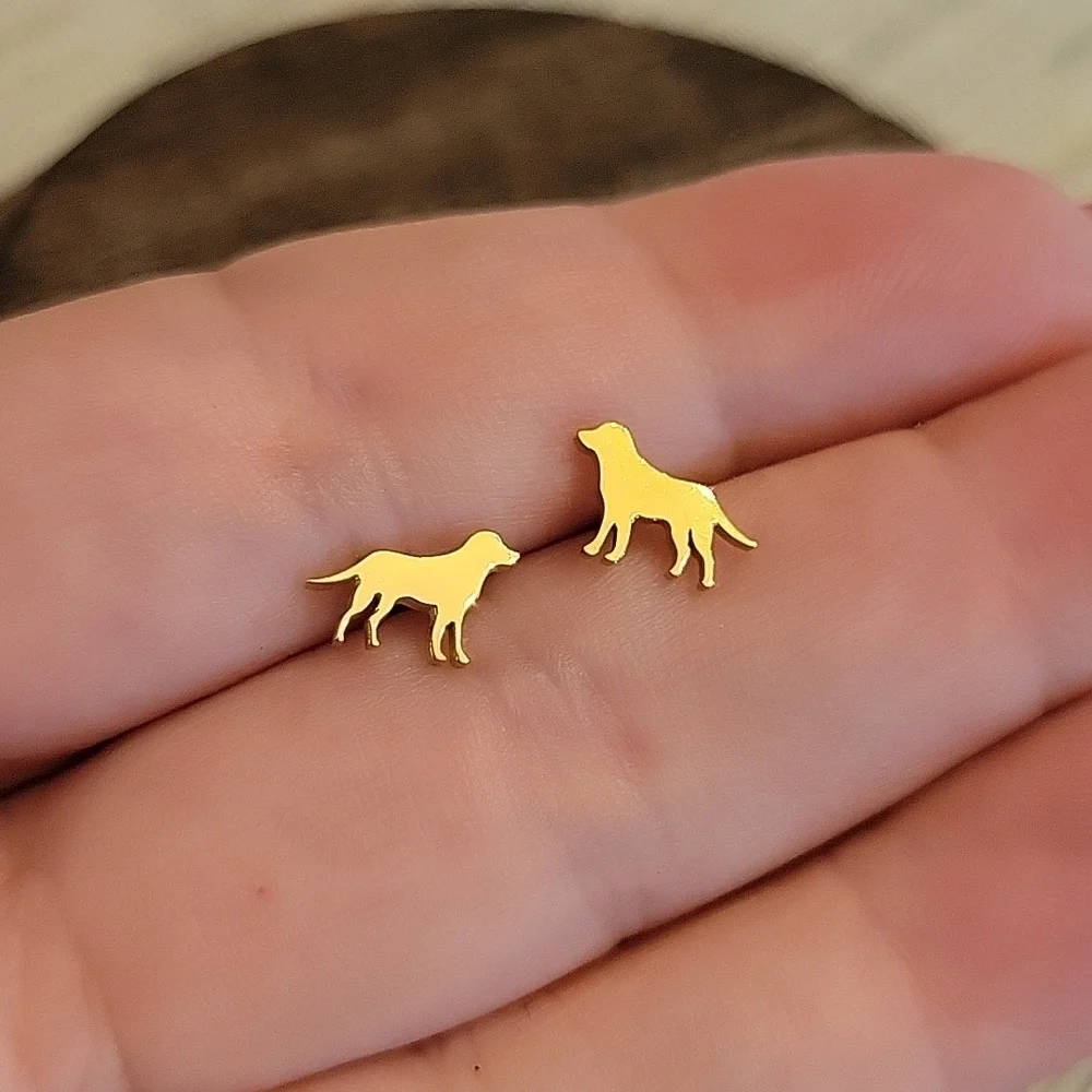 Retriever Stud Earrings, choice of color
